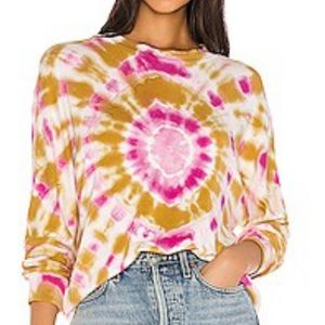 LNA Pink and Gold Tie-Dye Sweatshirt
